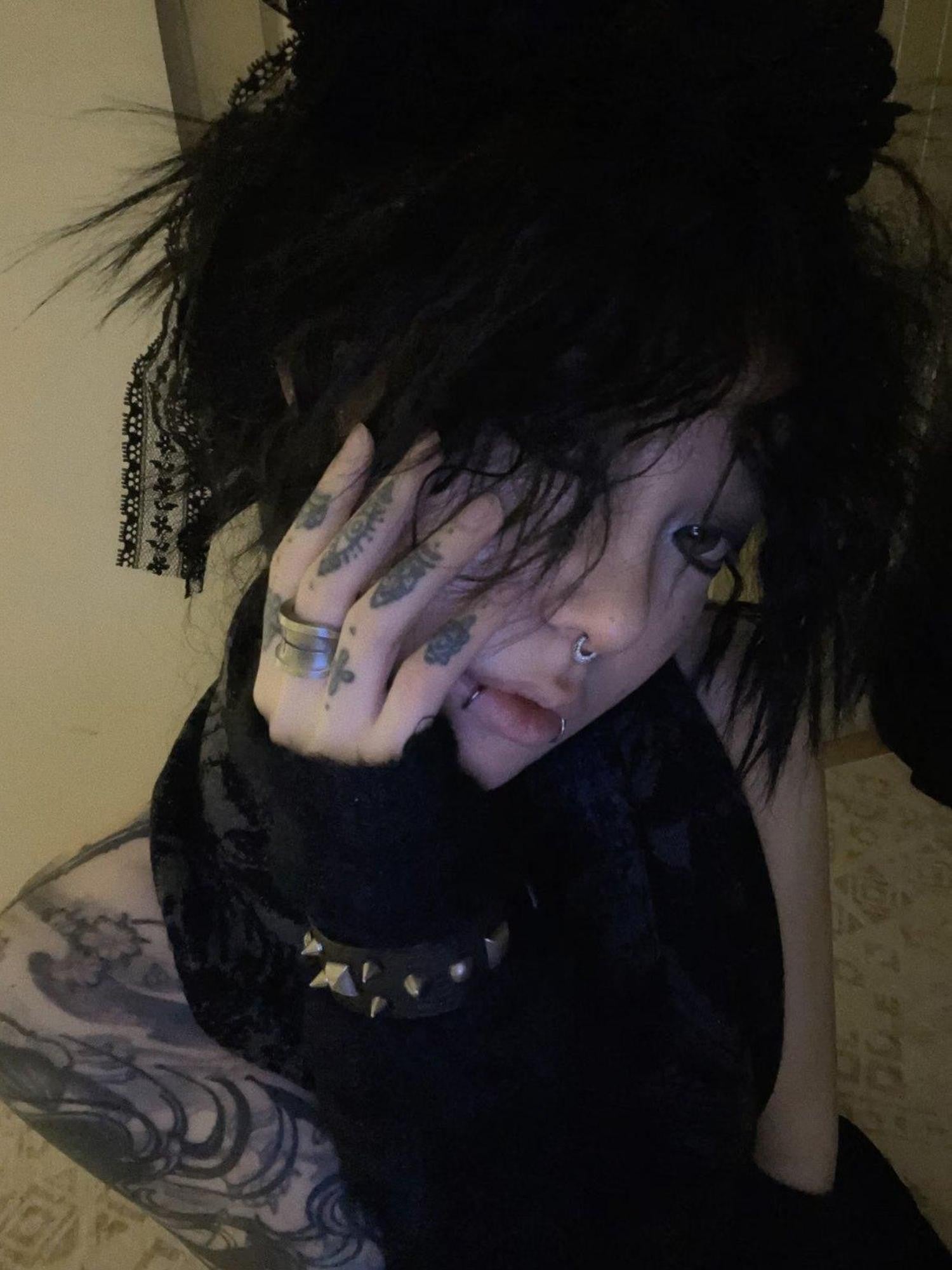 Imdelusion Avant Garde Punk Rock Studded Women's Genuine Waxed Lambskin Leather Bracelets