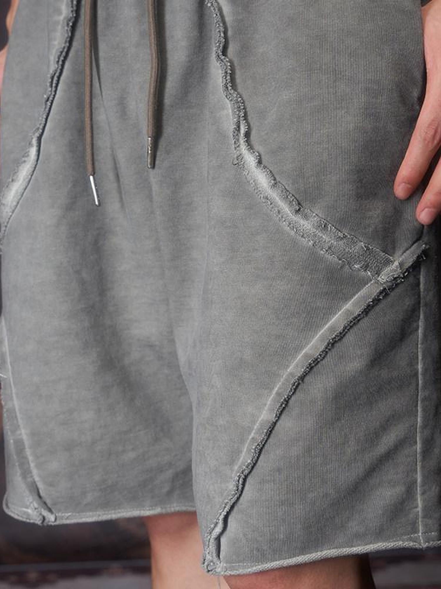 Imdelusion Deconstructed Distressed Raw Edge Drawstring Women's Pure Cotton Sweat Shorts