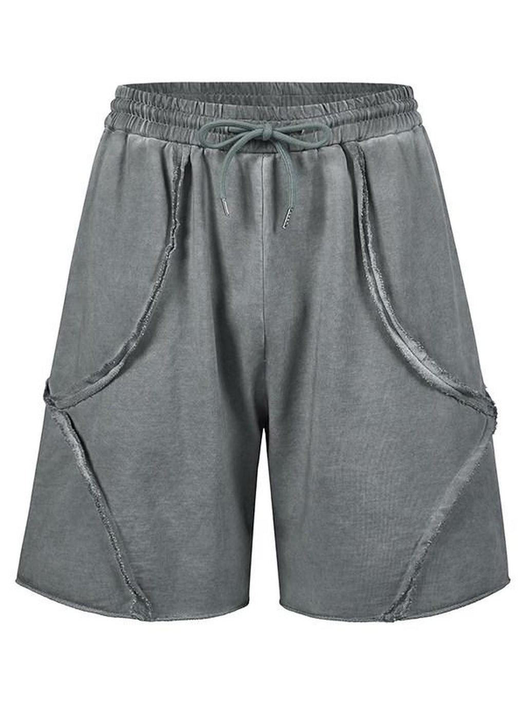Imdelusion Deconstructed Distressed Raw Edge Drawstring Women's Pure Cotton Sweat Shorts
