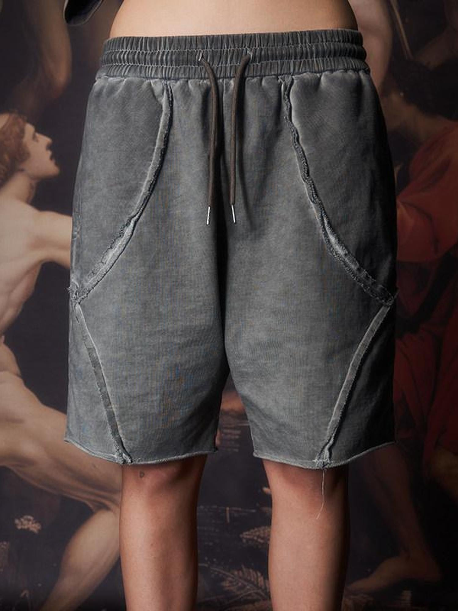 Imdelusion Deconstructed Distressed Raw Edge Drawstring Women's Pure Cotton Sweat Shorts