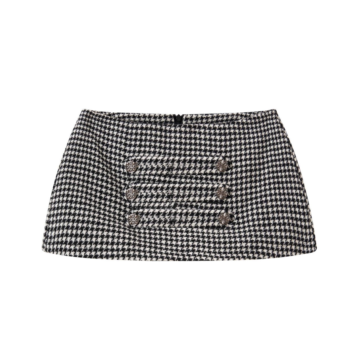 Imdelusion_Houndstooth_Court_Stand_Collar_Zip_Slit_Hem_Women's_Wool_Matching_Skirt_Sets_1075796391977_MISSTT