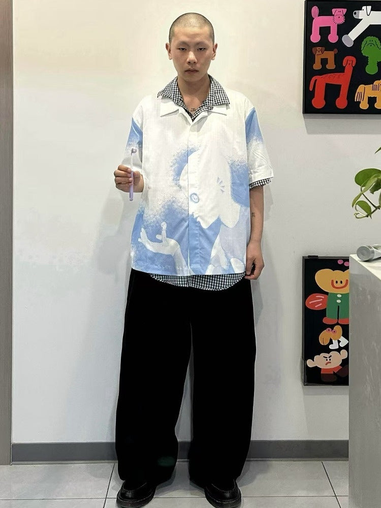 Imdelusion_Loose_Alien_Print_Short_Sleeve_Women's_Casual_Shirts_800833890058_MISSTT