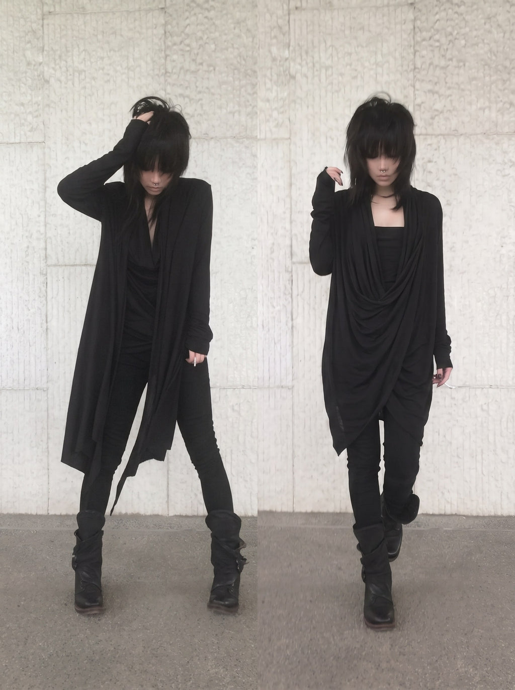 Imdelusion_Mock_Two_Piece_Draped_Neck_Lyocell_Women's_Tunic_Blouses_1075213477356_MISSTT