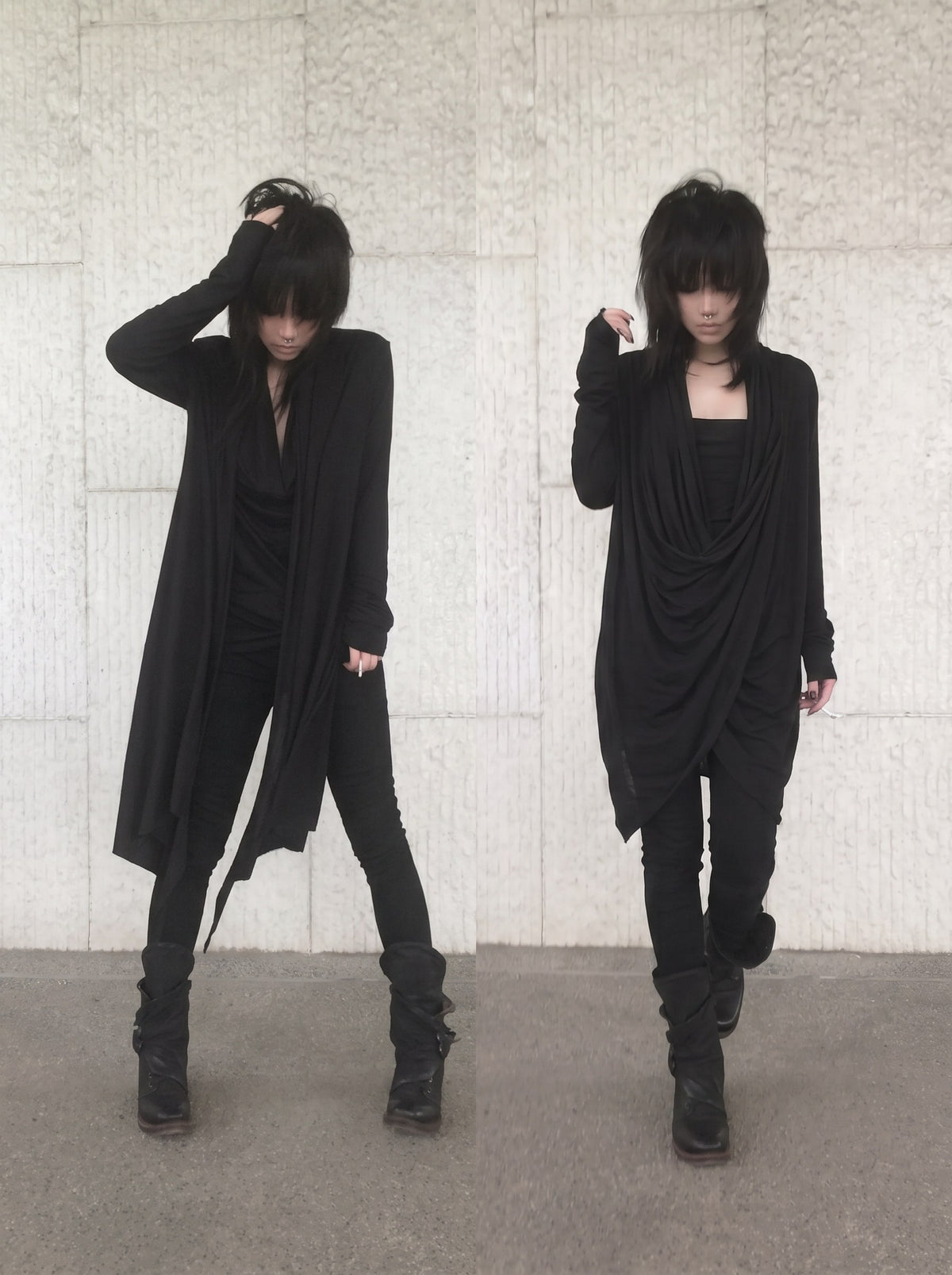 Imdelusion_Mock_Two_Piece_Draped_Neck_Lyocell_Women's_Tunic_Blouses_1075213477356_MISSTT