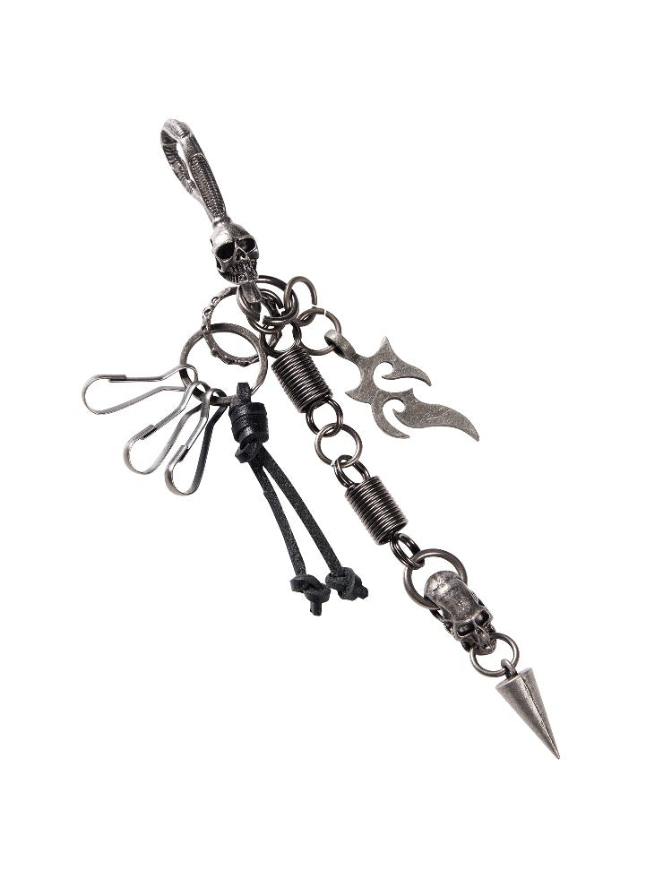 Imdelusion_Punk_Skull_Charm_Heavy_Craft_Washed_Women's_Keychains_909827058851_MISSTT