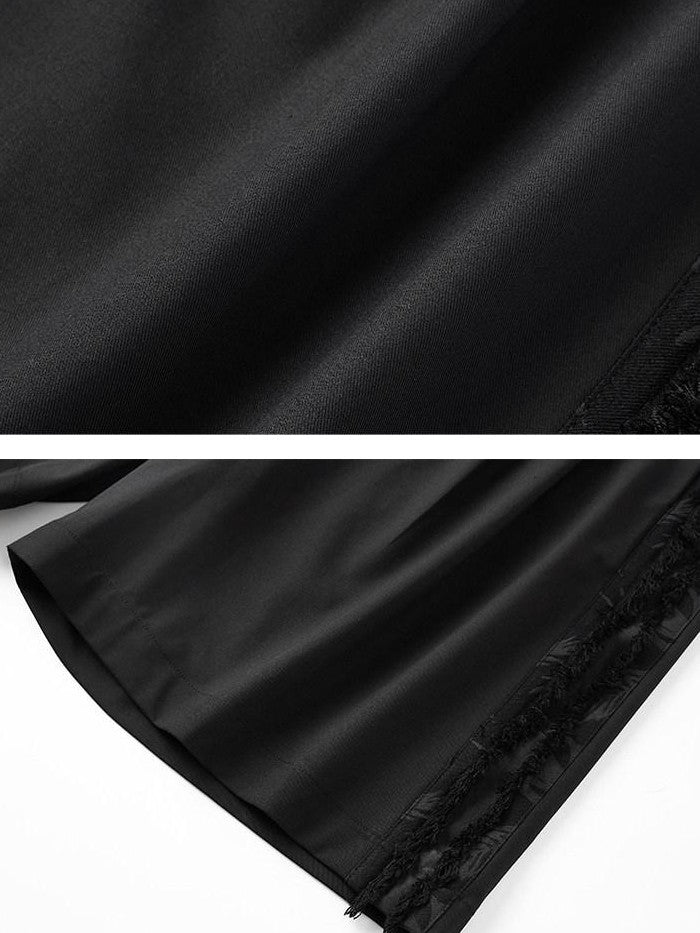 Imdelusion Tassel Spliced A Line Wrinkle Resistant Blazer Women's Cotton Tailored Shorts