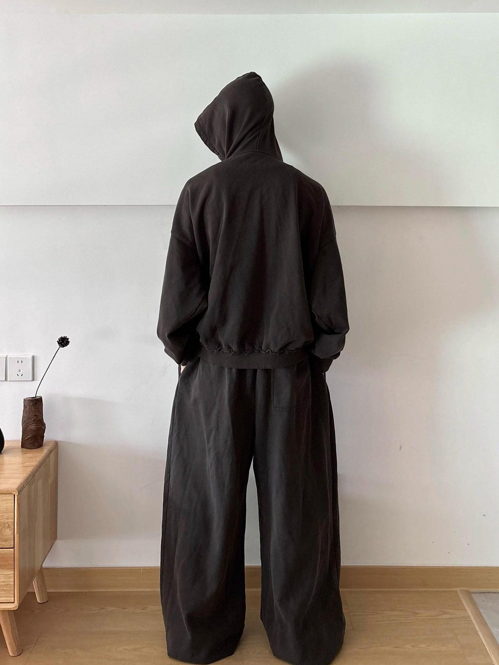 Imdelusion Washed Grey Black Distressed Women's 100 Percent Cotton Zip-up Hoodies