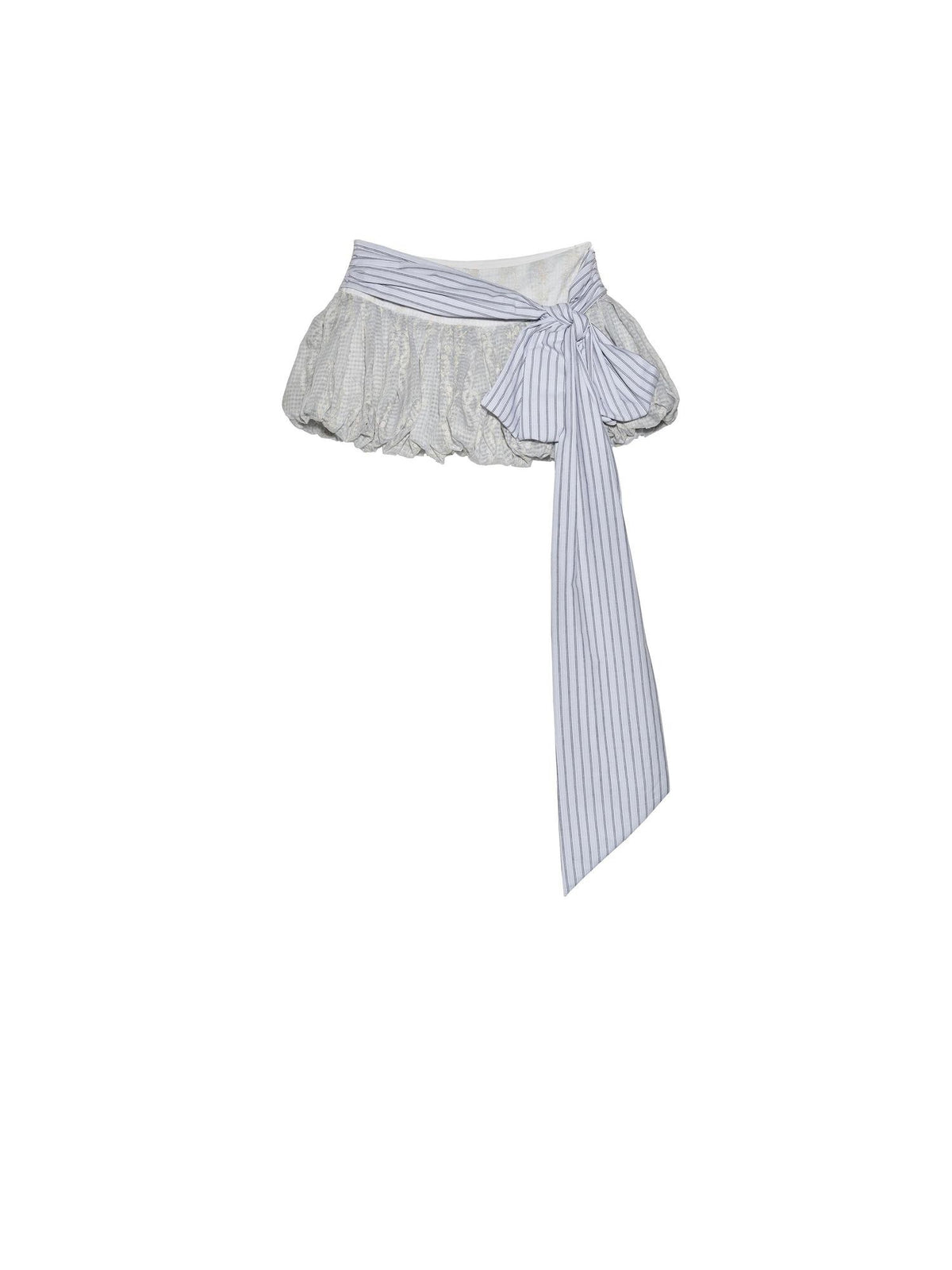 Jnylon studios Balletcore Embroidered Bow Lace Up Ruched Women's Polyester Mini Skirts