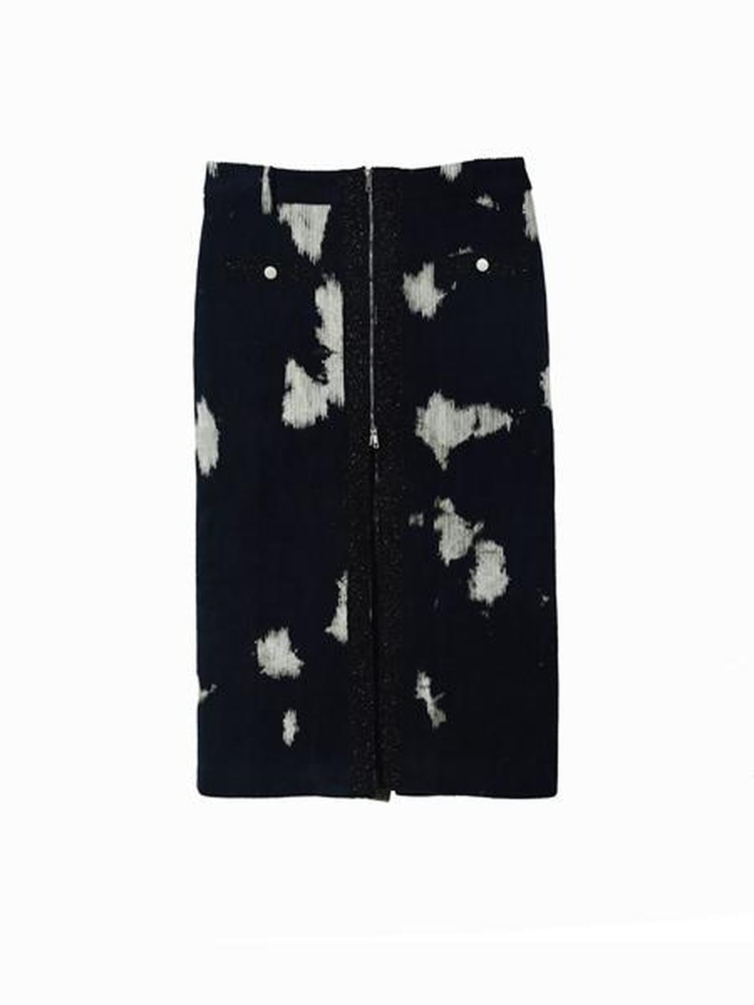 Jnylon studios Dark Tie Dye Punk Quilted Corduroy Women's Maxi Skirts