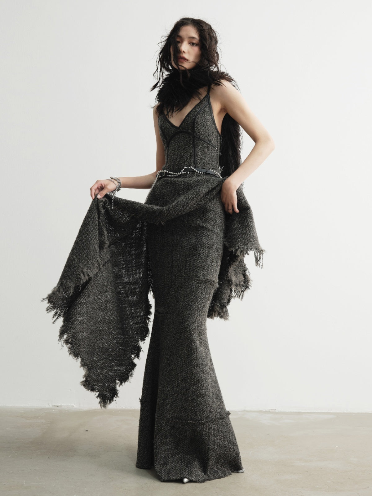 Jnylon_studios_Distressed_Raw_Edge_Retro_Mermaid_A_Line_Women's_Polyester_Maxi_Skirts_756700330670_MISSTT