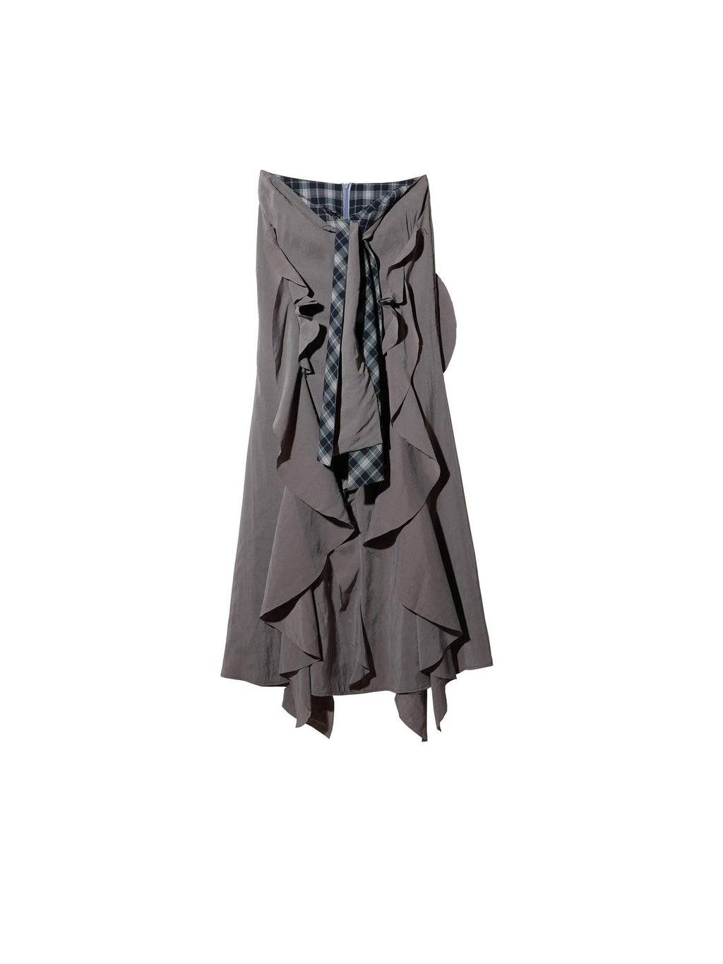 Jnylon studios Distressed Ruffled Tie Low Waist Irregular Women's Maxi Skirts