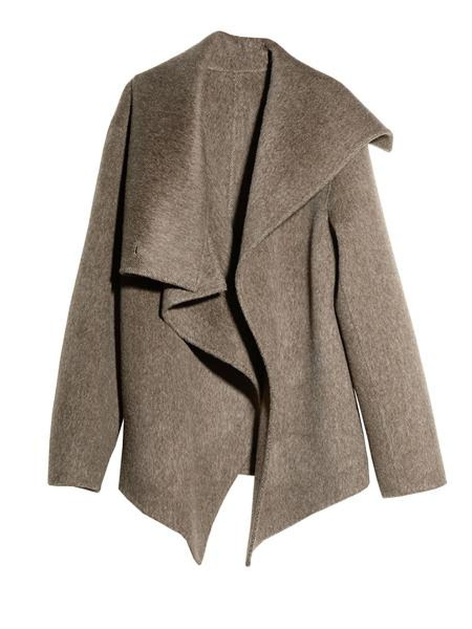 Jnylon studios Ebony Brown Nomadic Handcrafted Double Faced Women's 100 Percent Wool Wool Coats
