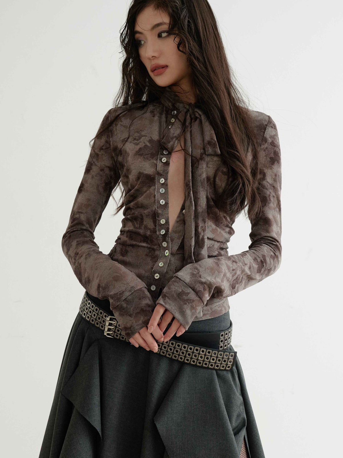 Jnylon_studios_Flocked_Print_Distressed_Dark_Lace_Up_Women's_Polyester_Long_Sleeve_T-shirts_865985423754_MISSTT