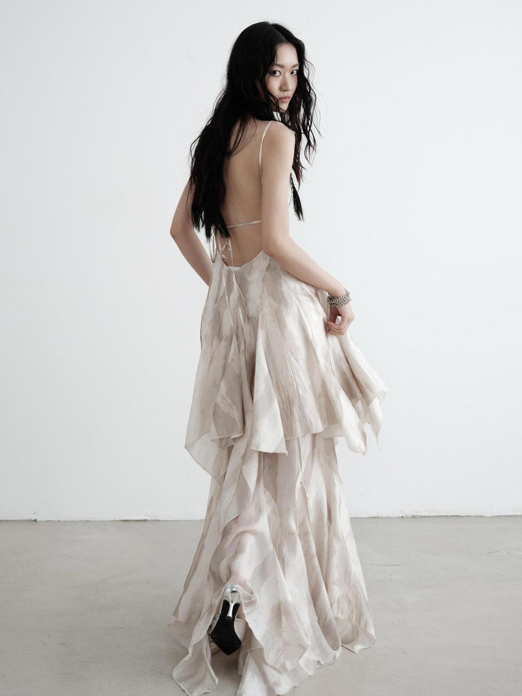Jnylon studios Flowing Asymmetric Mermaid Heavyweight Maxi Skirts