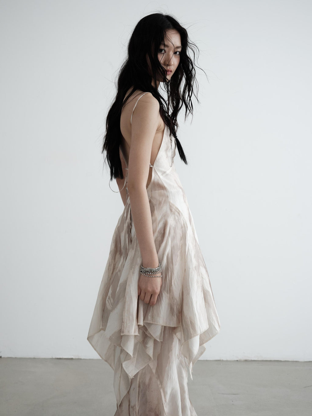 Jnylon studios Flowing Asymmetric Mermaid Heavyweight Maxi Skirts