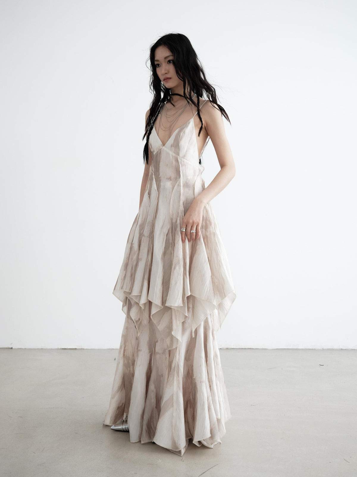 Jnylon studios Flowing Asymmetric Mermaid Heavyweight Maxi Skirts