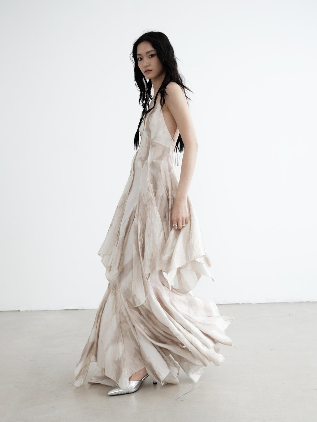 Jnylon studios Flowing Asymmetric Mermaid Heavyweight Maxi Skirts