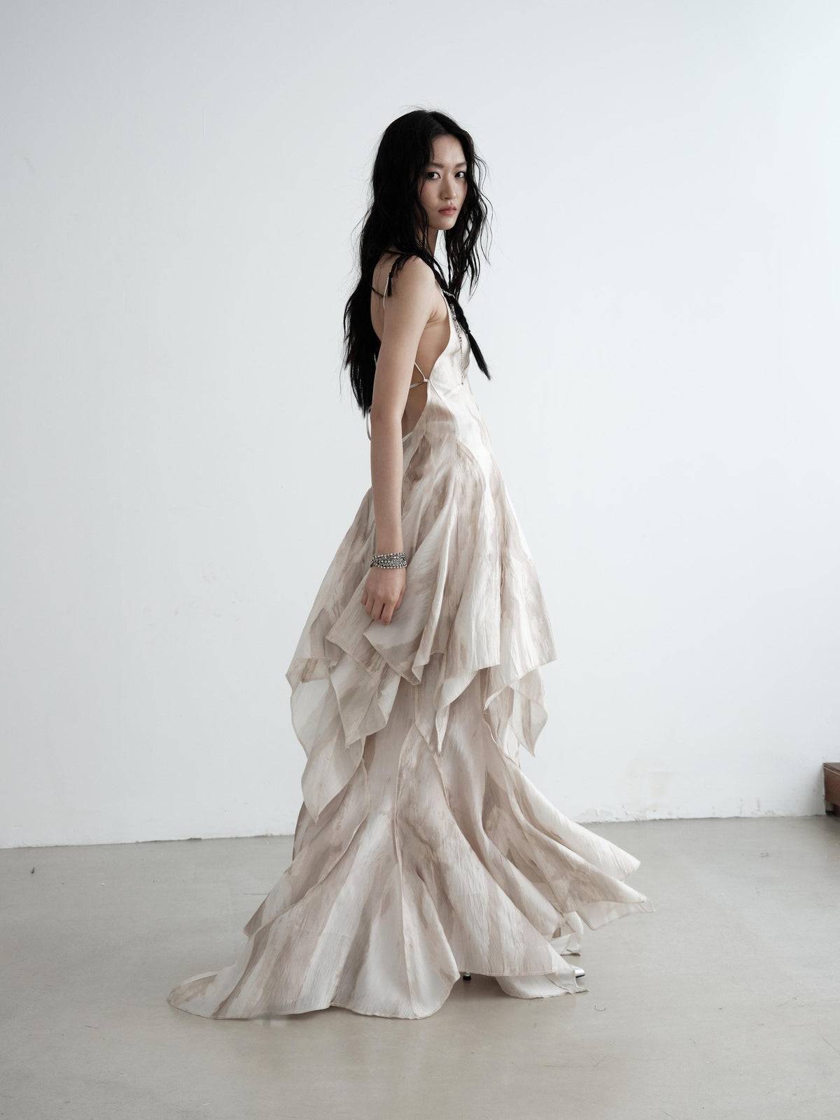 Jnylon studios Flowing Asymmetric Mermaid Heavyweight Maxi Skirts