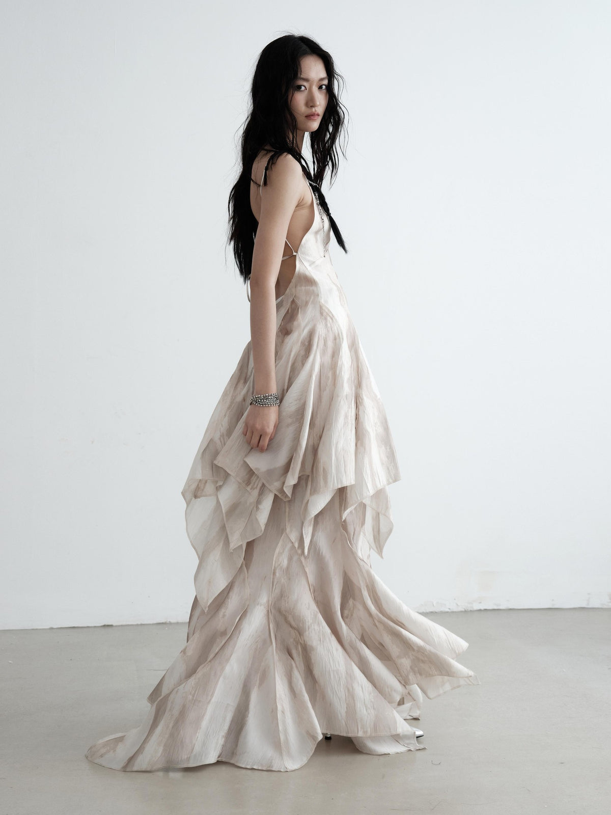 Jnylon studios Flowing Asymmetric Mermaid Heavyweight Maxi Skirts