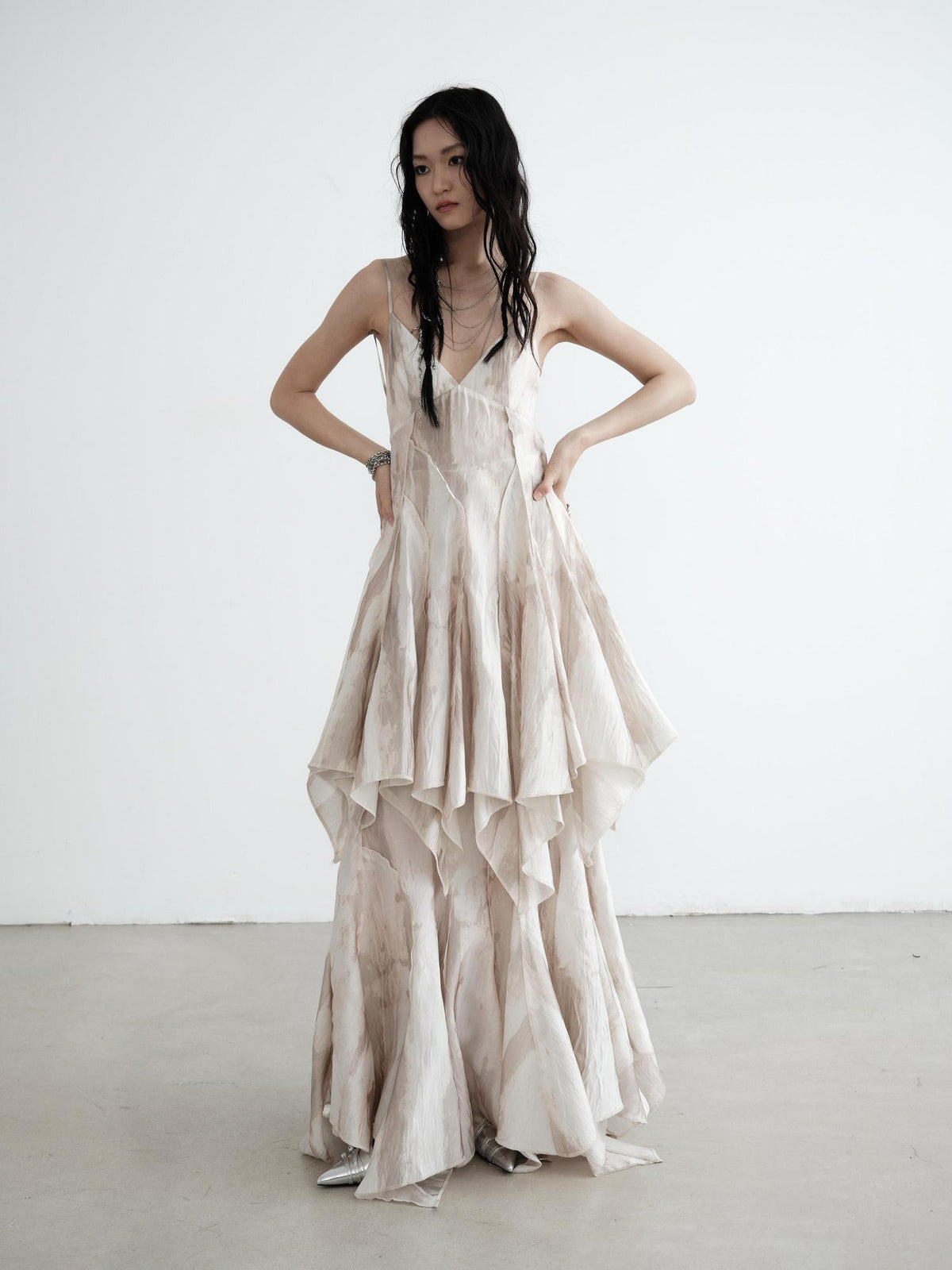 Jnylon studios Flowing Asymmetric Mermaid Heavyweight Maxi Skirts
