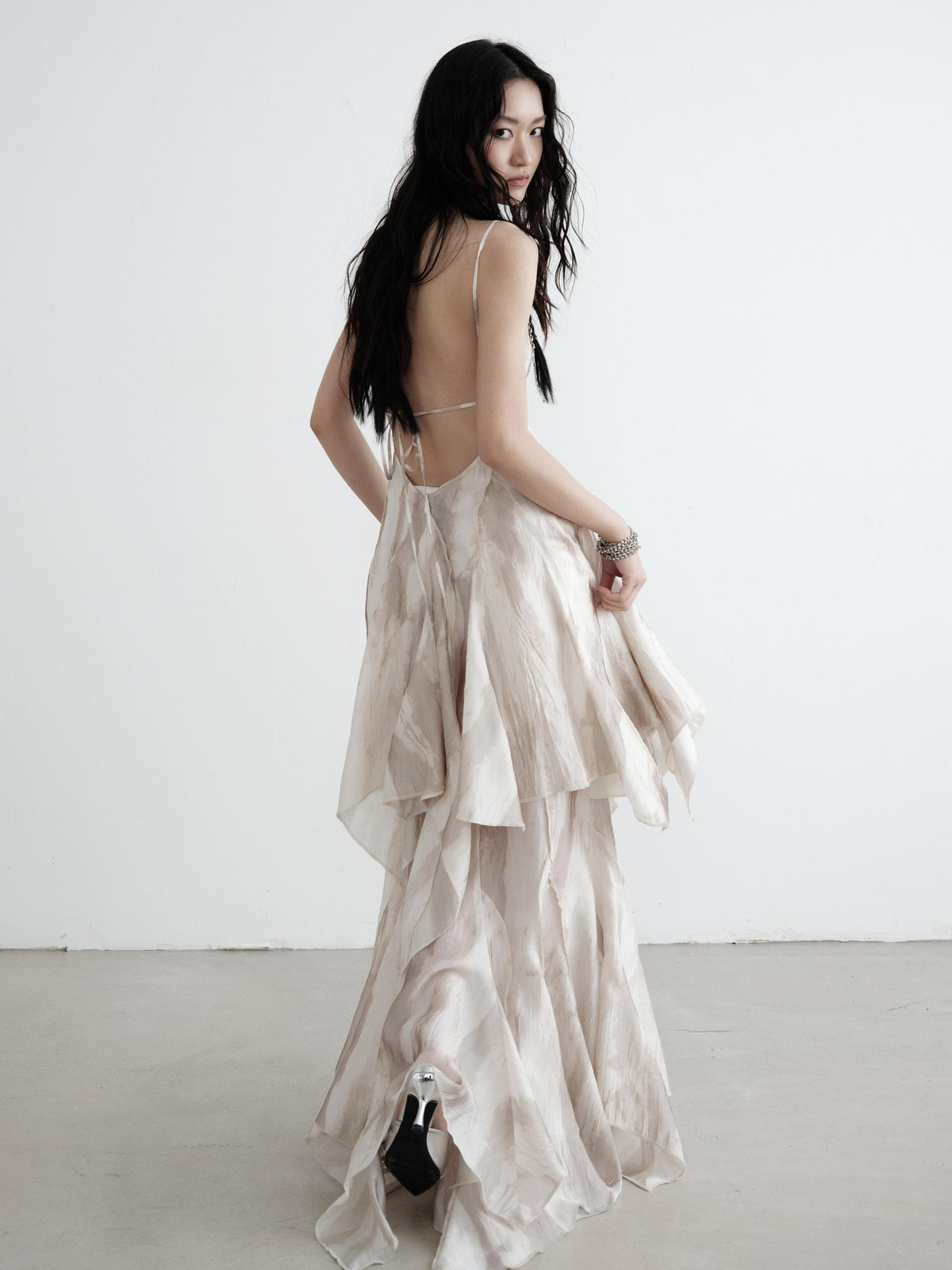 Jnylon studios Flowing Asymmetric Mermaid Heavyweight Maxi Skirts