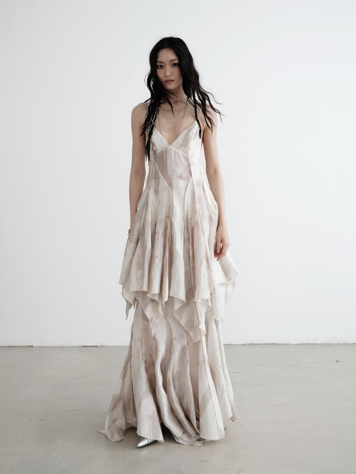 Jnylon studios Flowing Asymmetric Mermaid Heavyweight Maxi Skirts