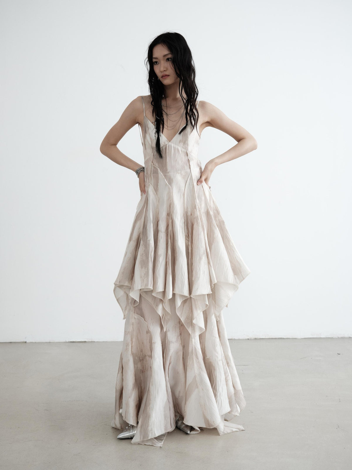 Jnylon studios Flowing Asymmetric Mermaid Heavyweight Maxi Skirts