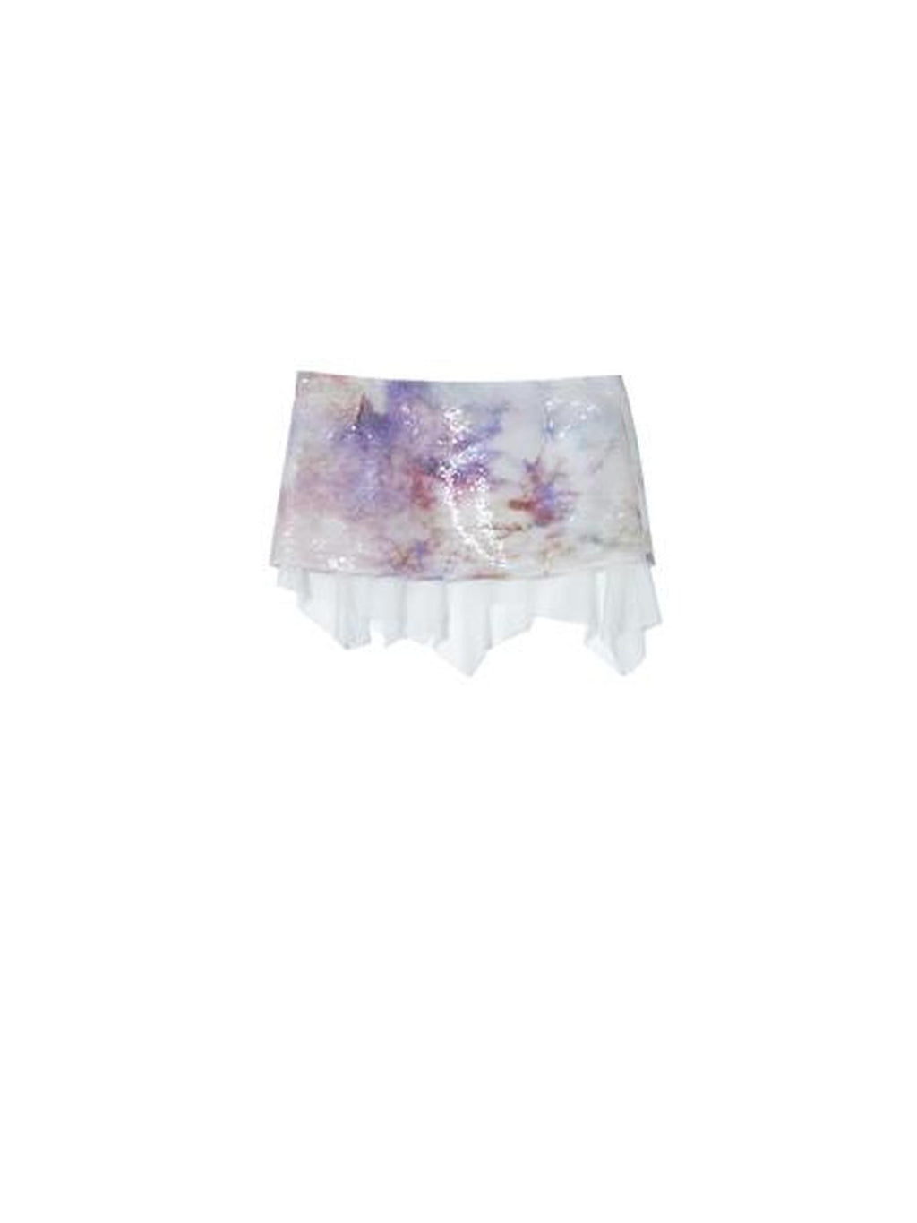 Jnylon studios Fluorescent Jungle Print Sequin A Line Mid Waist Women's Mini Skirts