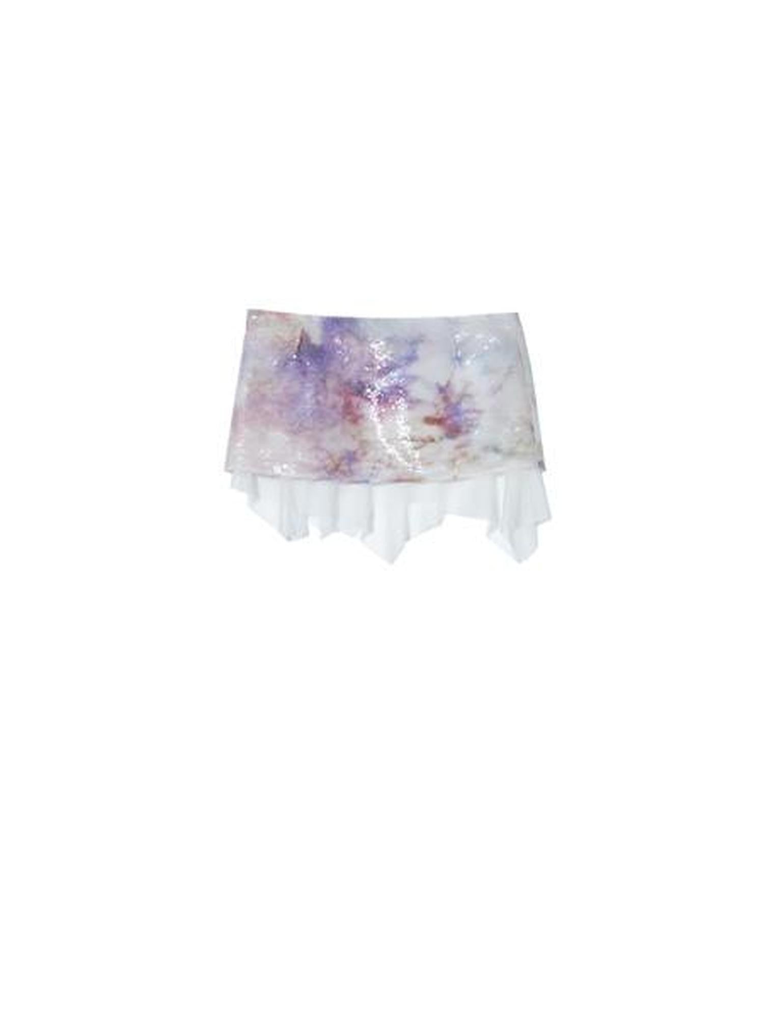Jnylon studios Fluorescent Jungle Print Sequin A Line Mid Waist Women's Mini Skirts