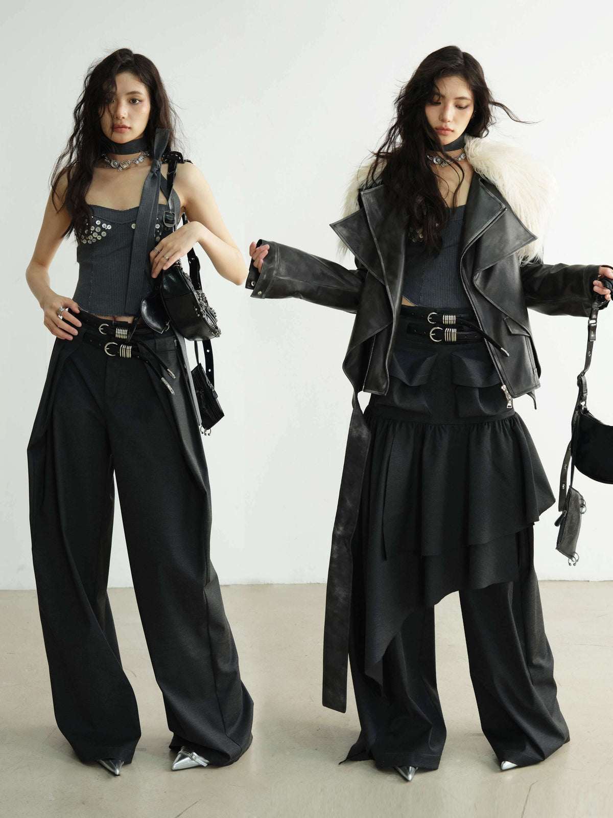 Jnylon_studios_Metal_Belt_Double_Waistband_Fold_Pleated_Wide_Leg_Women's_Polyester_Pleated_Pants_850587478479_MISSTT
