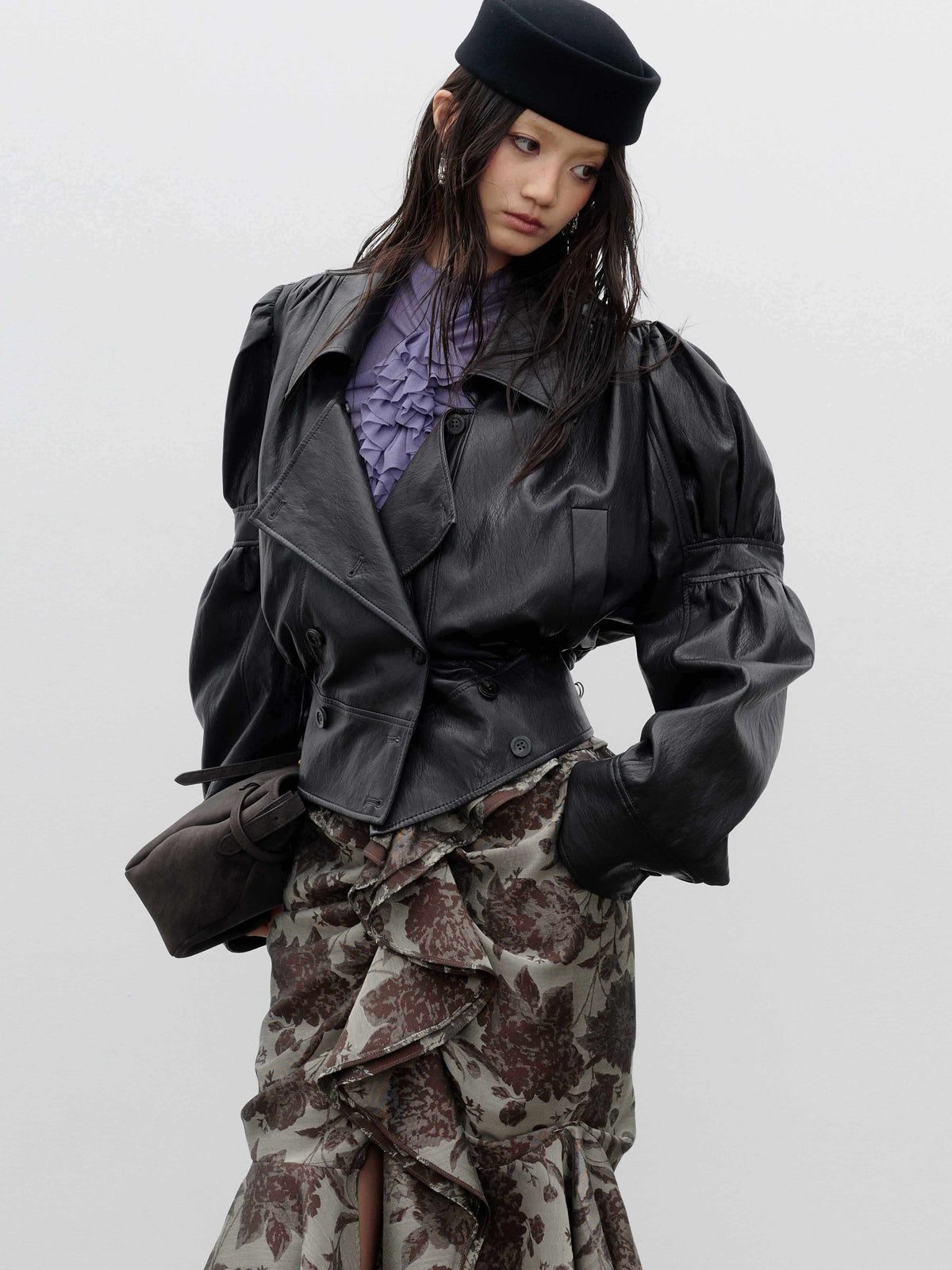 Jnylon_studios_Retro_Puff_Sleeve_Ruched_Cropped_Pu_Women's_Leather_Jackets_1077442707561_MISSTT