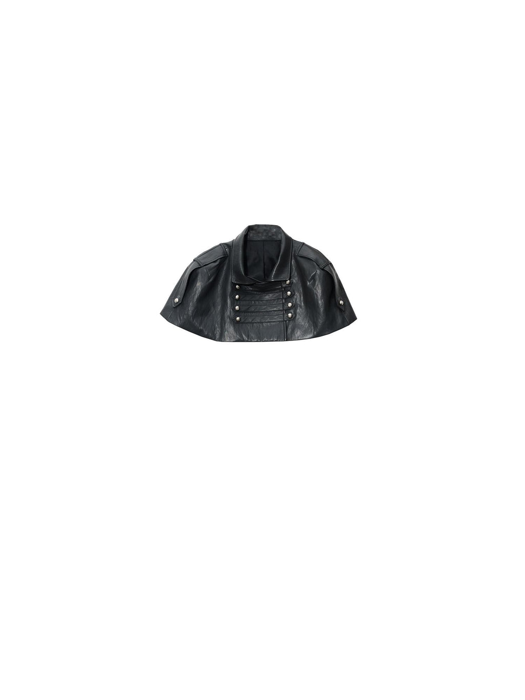 Jnylon studios Romantic Napoleonic Double Breasted Cape Pu Women's Leather Jackets