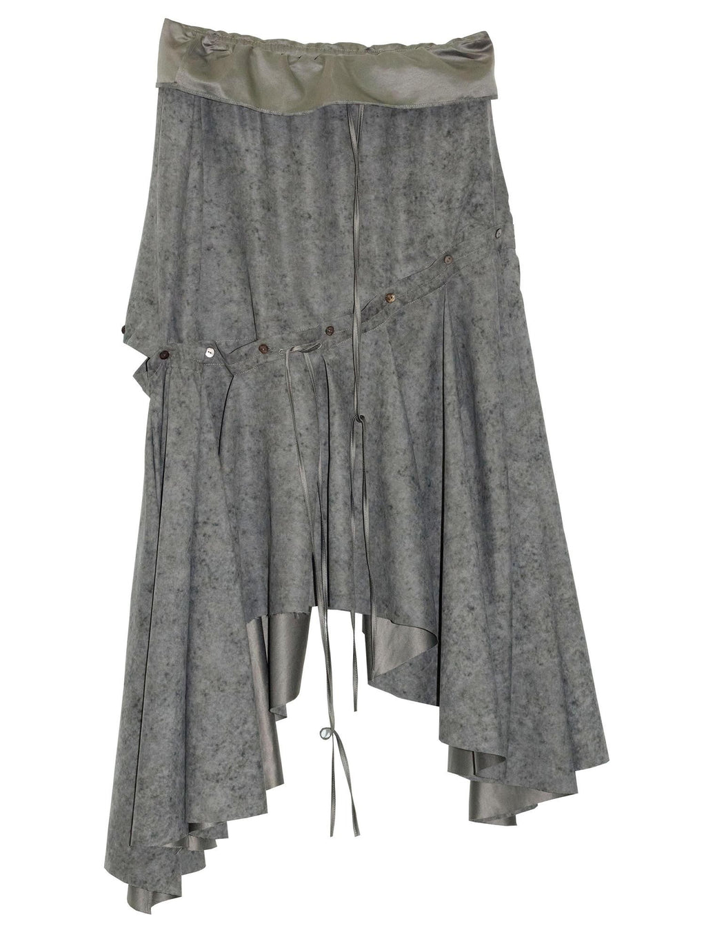 Jnylon studios Urban Nomad Deconstructed Asymmetric Cutout Print Women's Polyester Maxi Skirts
