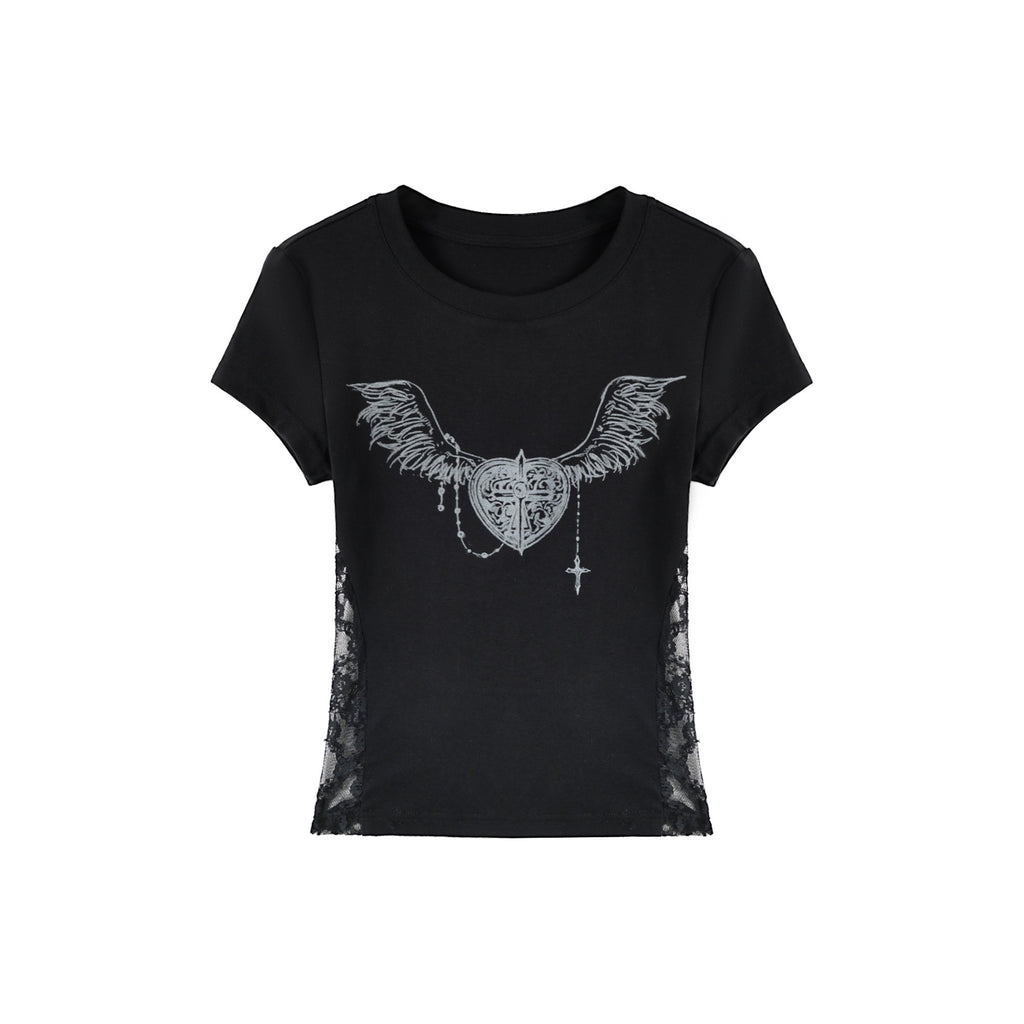 Kyouko_Baby_Angel_Heart_Dark_Gothic_Print_Crewneck_Women's_Short_Sleeve_T-shirts_1049130687721_MISSTT