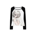 Kyouko_Baby_Bjd_Doll_Printed_Black_White_Raglan_Sleeve_Women's_Long_Sleeve_T-shirts_1023784443554_MISSTT