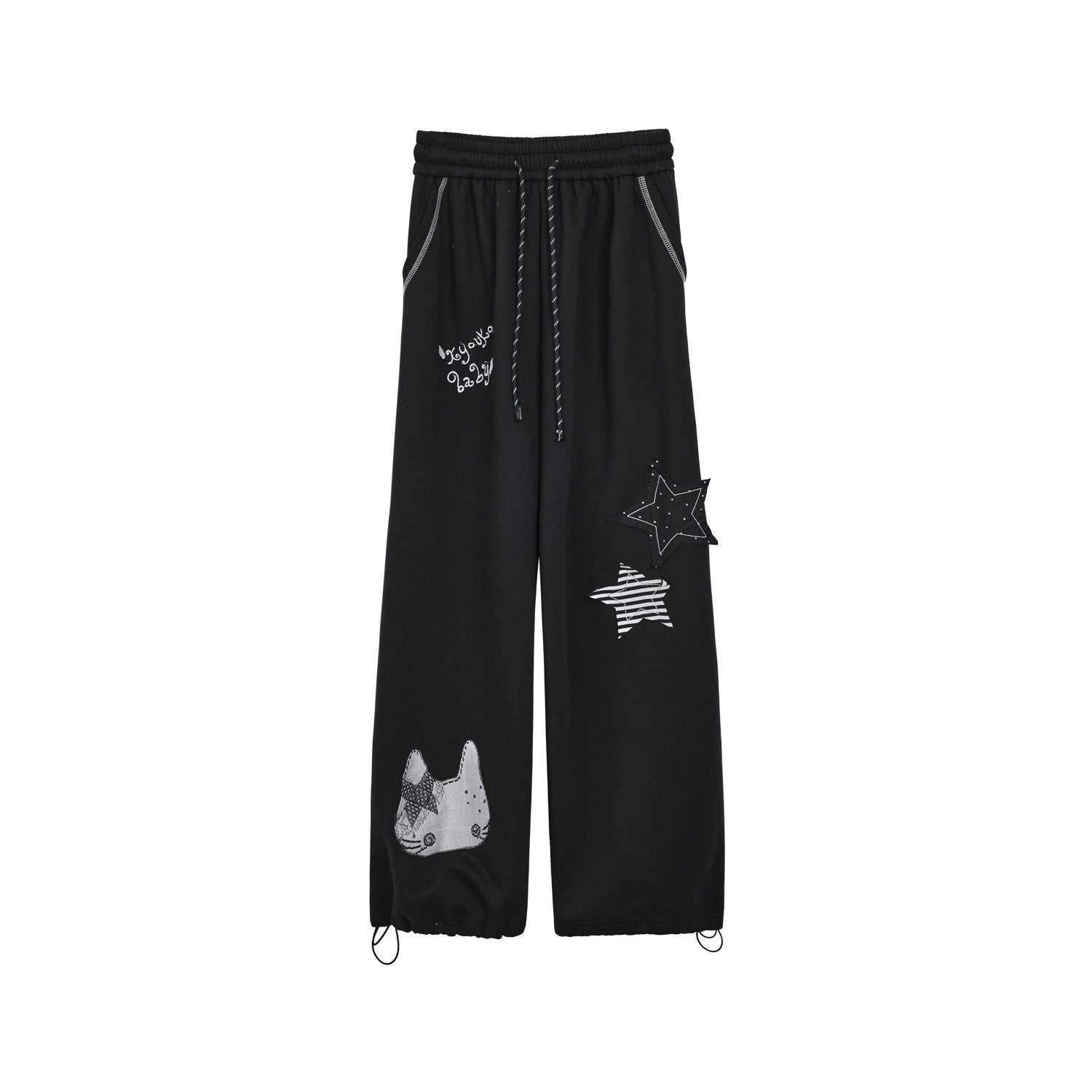 Kyouko_Baby_Black_Oversized_All_Over_Star_Print_Women's_Other_Material_Zip-up_Hoodies_990948806737_MISSTT