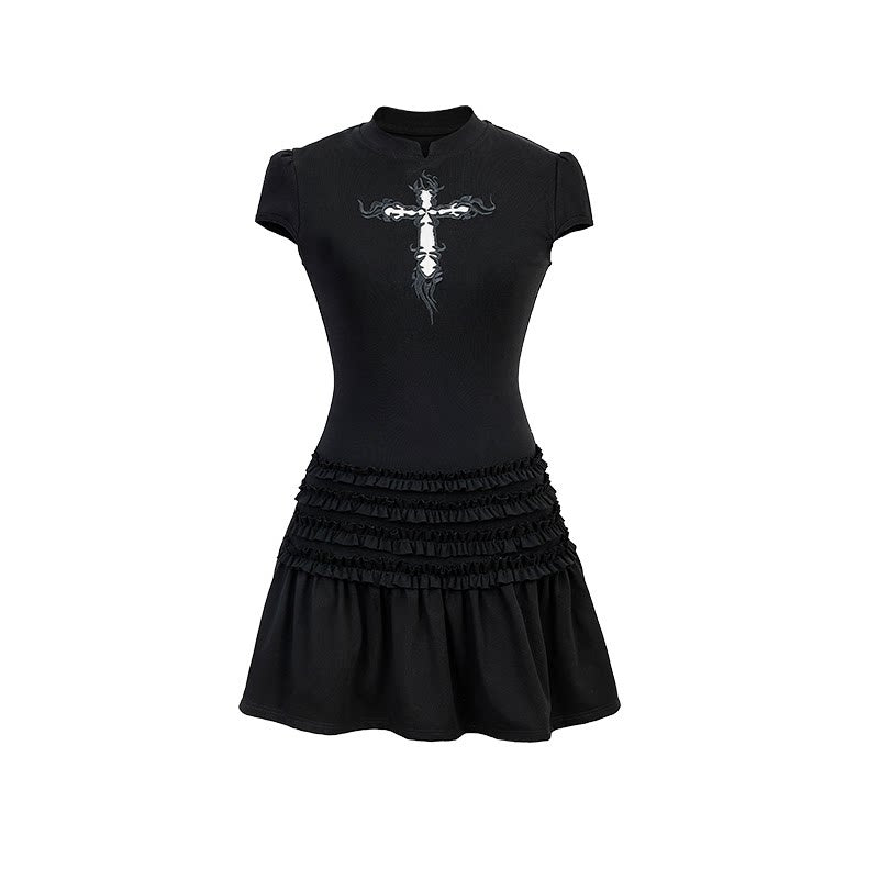 Kyouko_Baby_Black_White_Cross_Gothic_Fitted_Slimming_Women's_Cheongsam_Dresses_793625676961_MISSTT