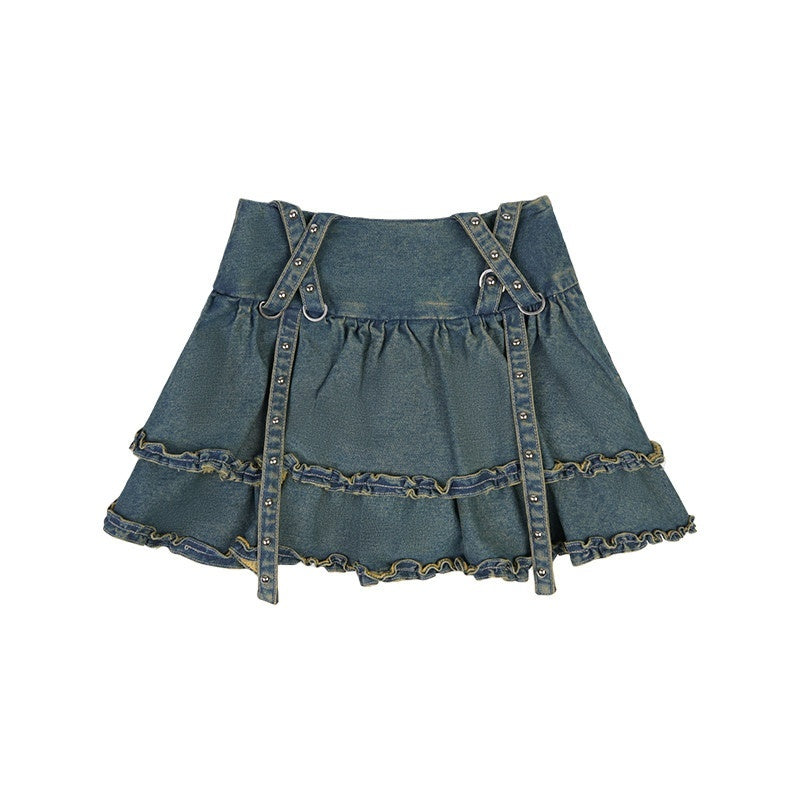 Kyouko_Baby_Denim_Tiered_Ruffle_Cardigan_Slimming_Women's_Knit_Top_&_Skirt_Sets_760442150143_MISSTT