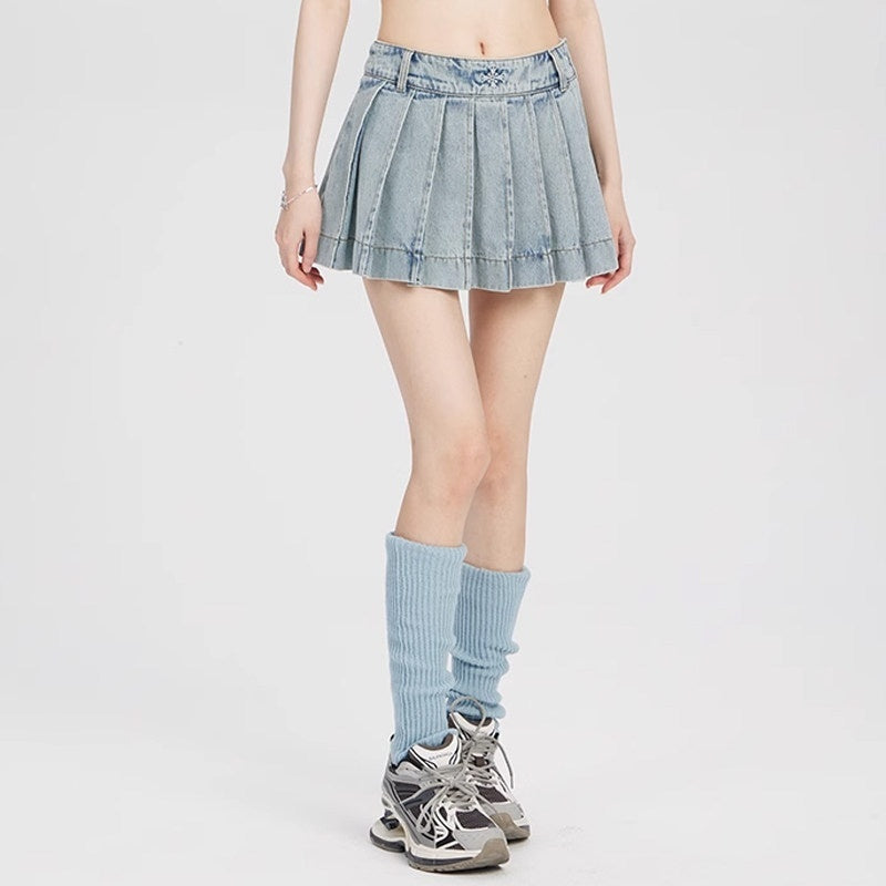 Kyouko_Baby_Denim_Tiered_Ruffle_Cardigan_Slimming_Women's_Knit_Top_&_Skirt_Sets_760442150143_MISSTT
