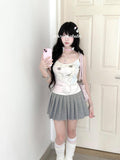 Kyouko Baby Designer Polka Dot High Waist A Line Printed Women's Pleated Skirts