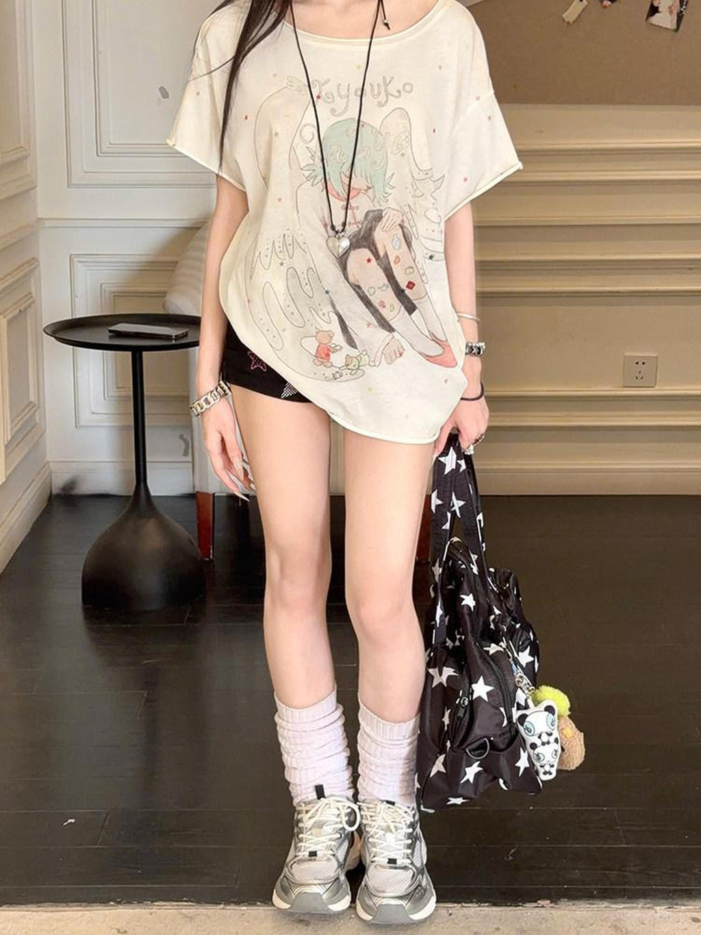 Kyouko Baby Gem Dusk Designer Original Print Women's Short Sleeve T-shirts