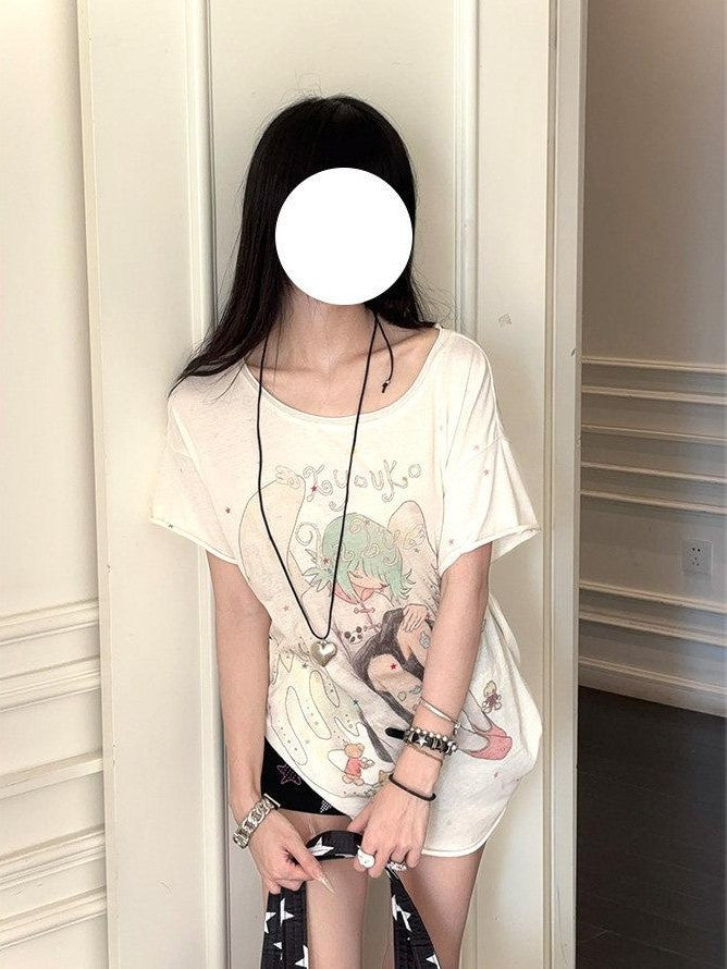 Kyouko Baby Gem Dusk Designer Original Print Women's Short Sleeve T-shirts