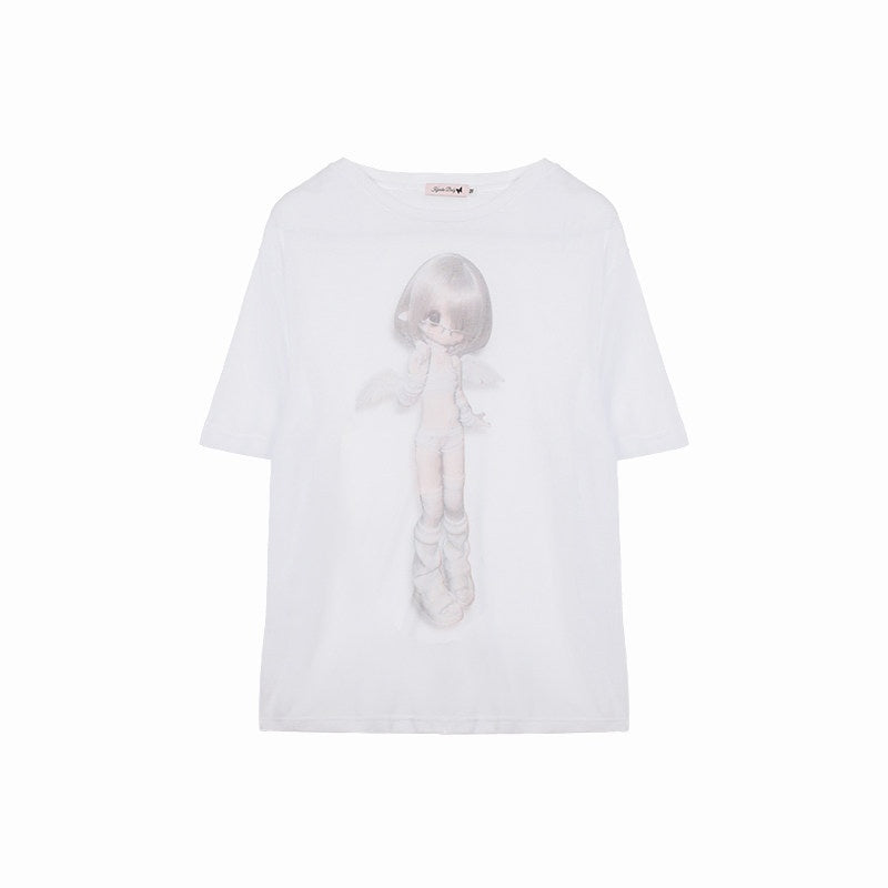 Kyouko_Baby_Gray_White_Angel_Two_Tone_Sheer_Bjd_Women's_Oversized_T-shirts_892486442970_MISSTT