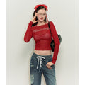 Kyouko_Baby_Red_Layered_Overlay_Mesh_Rhinestone_Women's_Long_Sleeve_T-shirts_818586706879_MISSTT