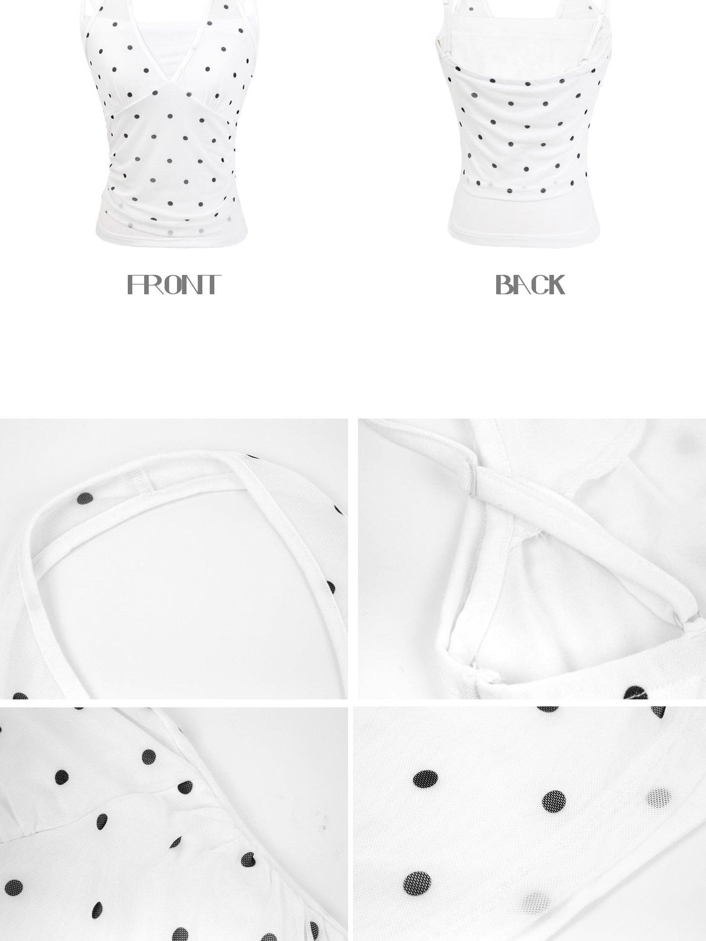Kyouko Baby Retro Polka Dot Halter High Waist Slimming Women's Casual Top & Shorts Sets
