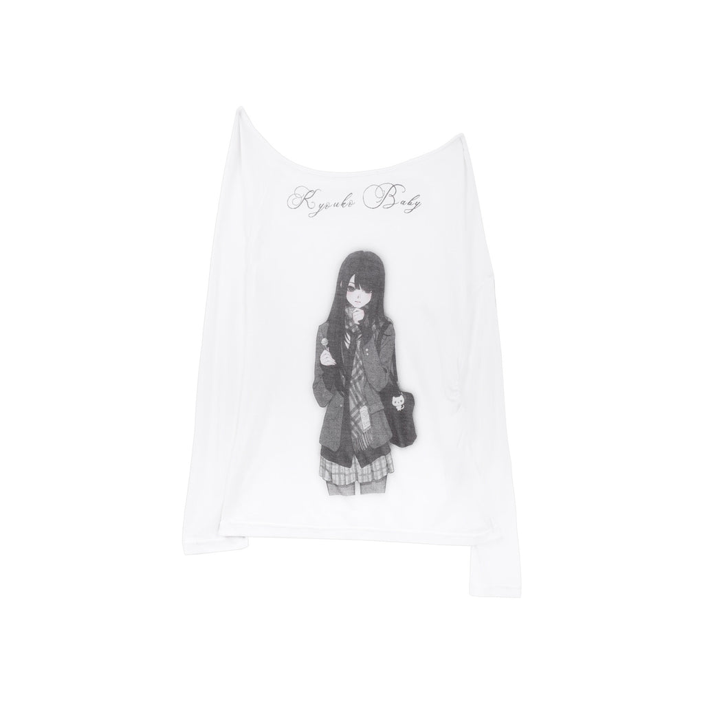 Kyouko_Baby_Room_Doll_Sheer_Print_One_Shoulder_Long_Sleeve_Women's_Casual_Top_&_Shorts_Sets_1035077627822_MISSTT