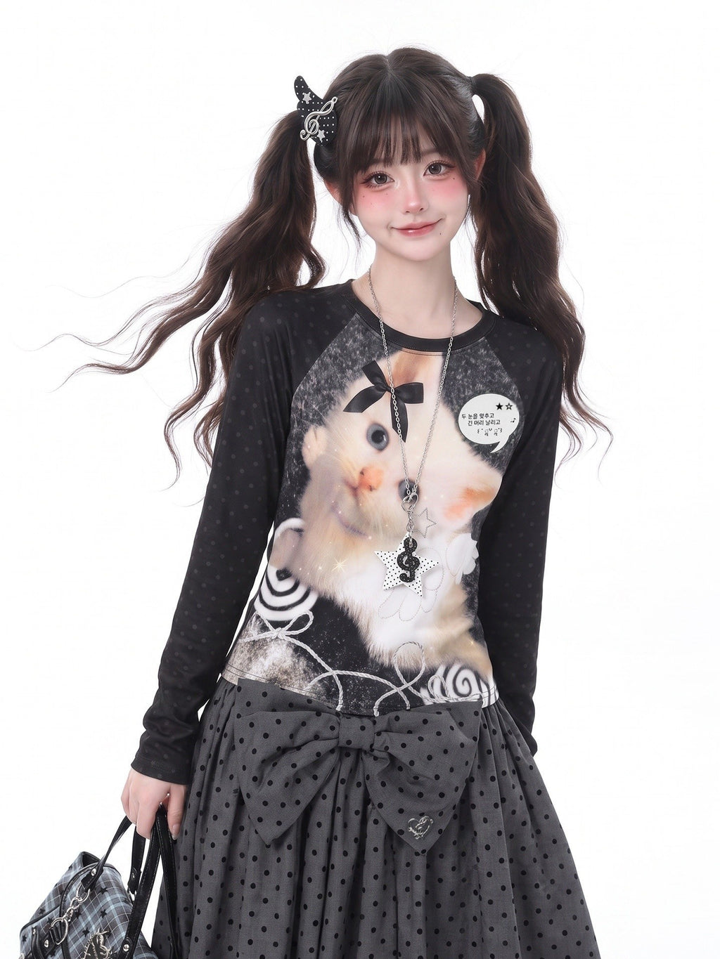 LaceBravo_American_Vintage_Raglan_Cat_Print_Women's_Lightweight_Long_Sleeve_T-shirts_1074084361736_MISSTT
