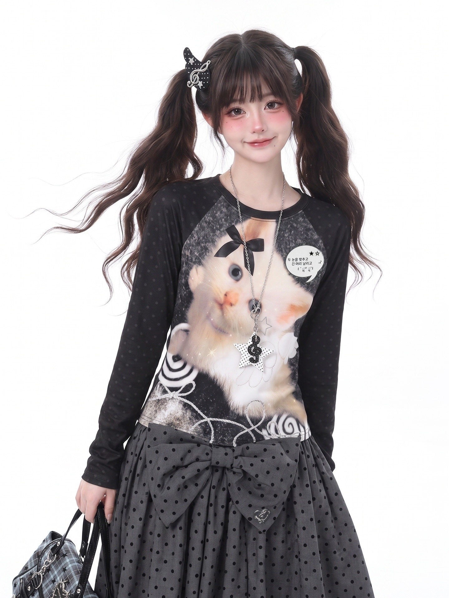 LaceBravo_American_Vintage_Raglan_Cat_Print_Women's_Lightweight_Long_Sleeve_T-shirts_1074084361736_MISSTT