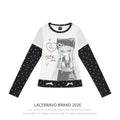 LaceBravo_Anime_Print_Polka_Dot_Faux_Two_Piece_Slim_Women's_Long_Sleeve_T-shirts_1078180676824_MISSTT
