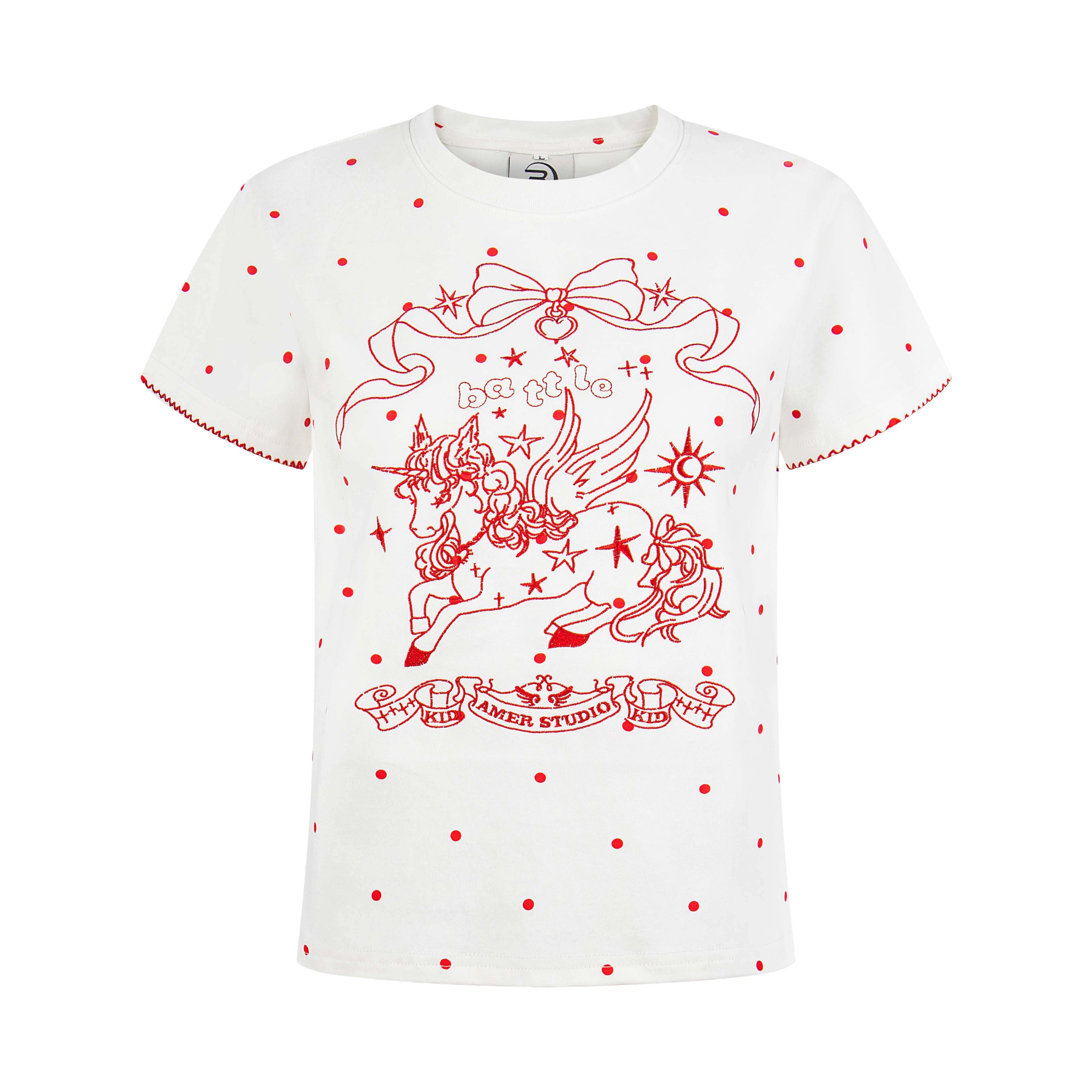 LaceBravo_Anime_Unicorn_Print_Round_Neck_Short_Sleeve_Women's_Slim_T-shirts_1042338866735_MISSTT